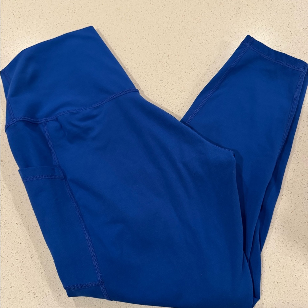 Vibrant Blue Women's Leggings Capri